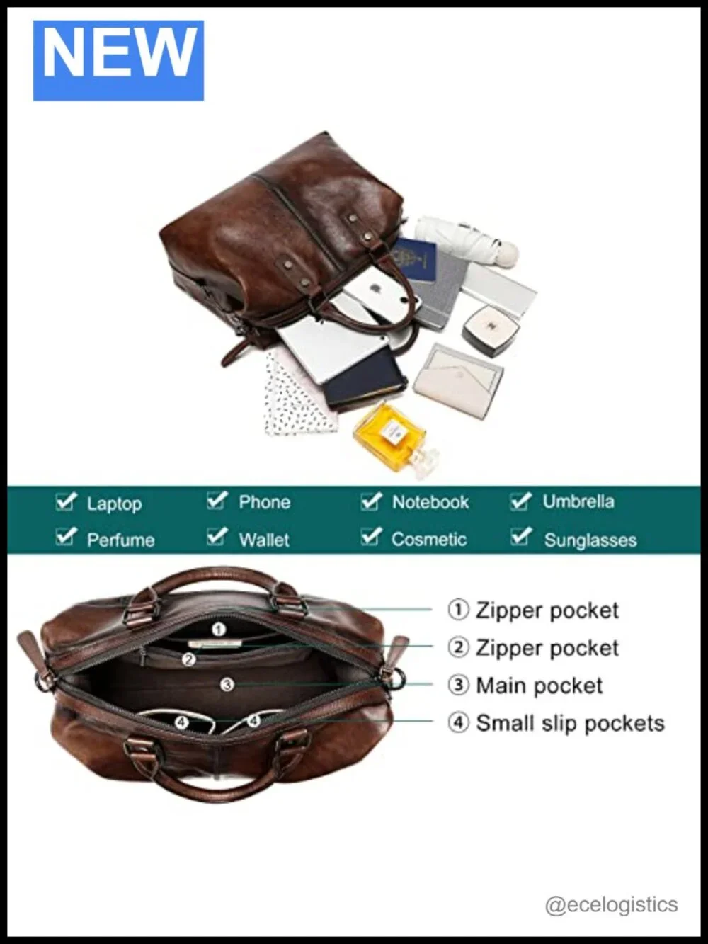 Genuine Leather Satchel Tote Crossbody Shoulder Bag